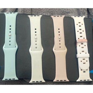 4 Pack Compatible with Band 38mm 40mm,Sport Silicone Soft Replacement Band